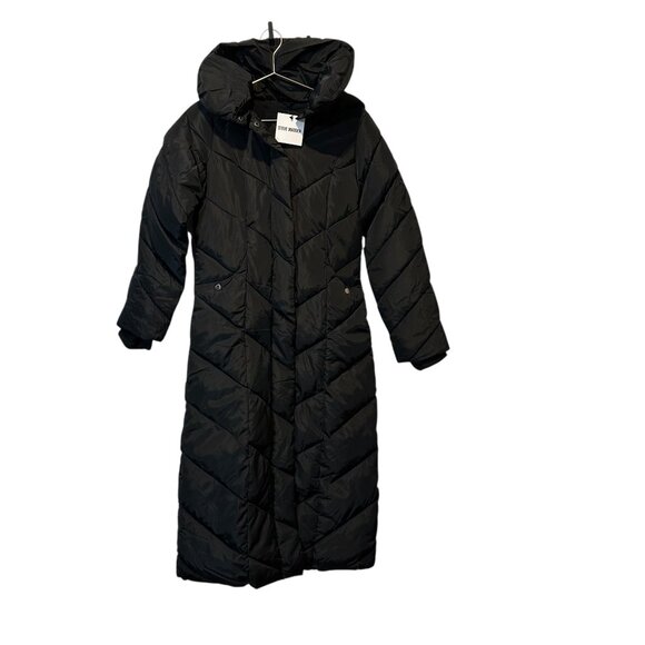 Steve Madden $225 Insulated Long Winter Parka Coat XS Removable Hood Quilted - Picture 13 of 14